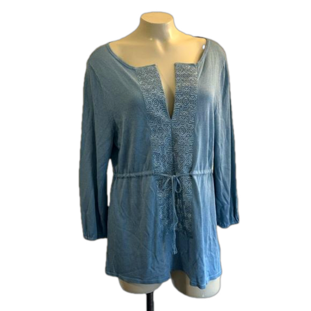 Magaschoni silk blend thin  blouse size XL NWT